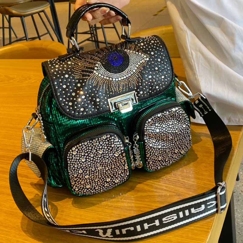 Luxury Bags With Zipper - موضة المرأة على ظهره سعة كبيرة