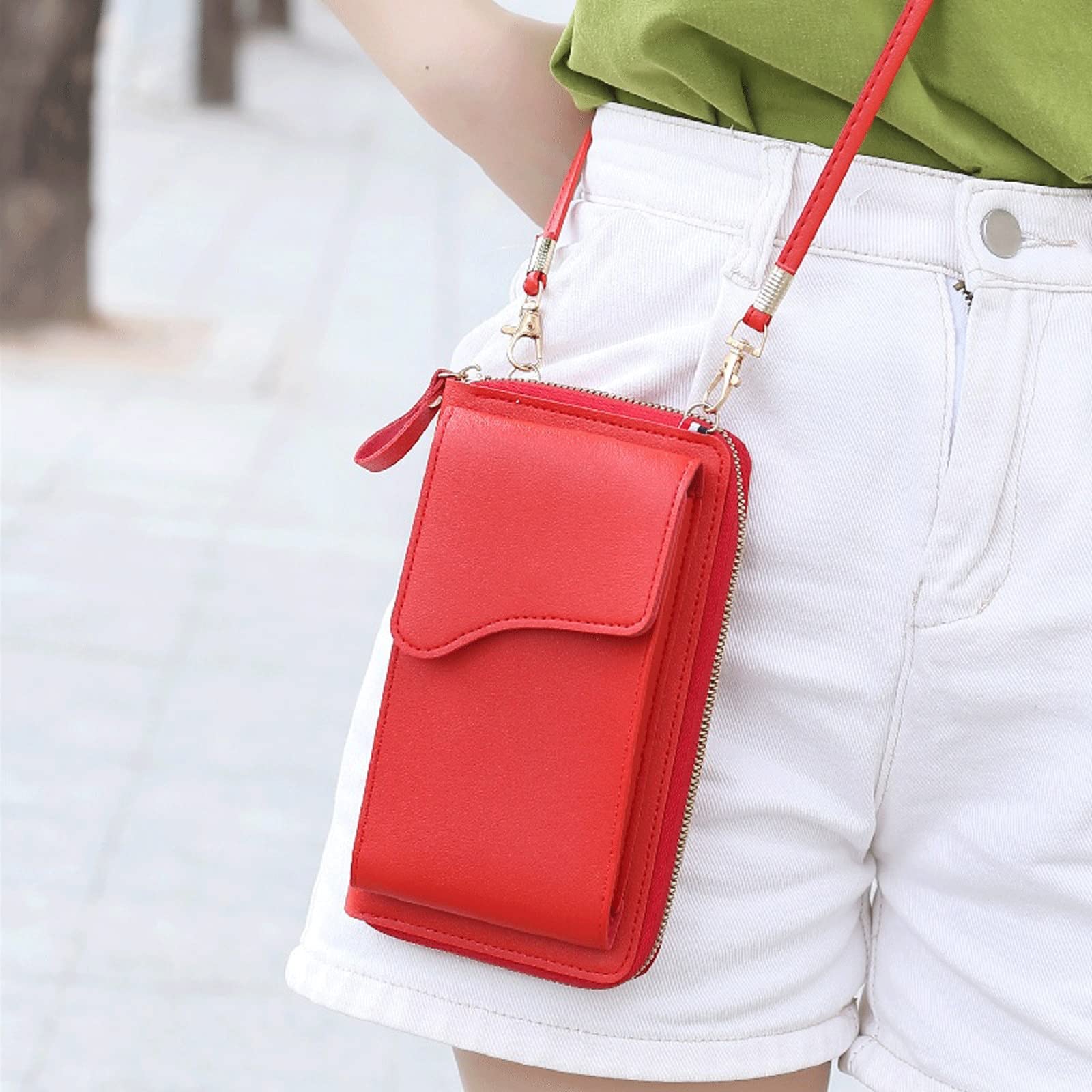 حقيبة كتف نسائية صغيرة، حقائب  - مراجعة Wristlet Wallet Zipper وسعره