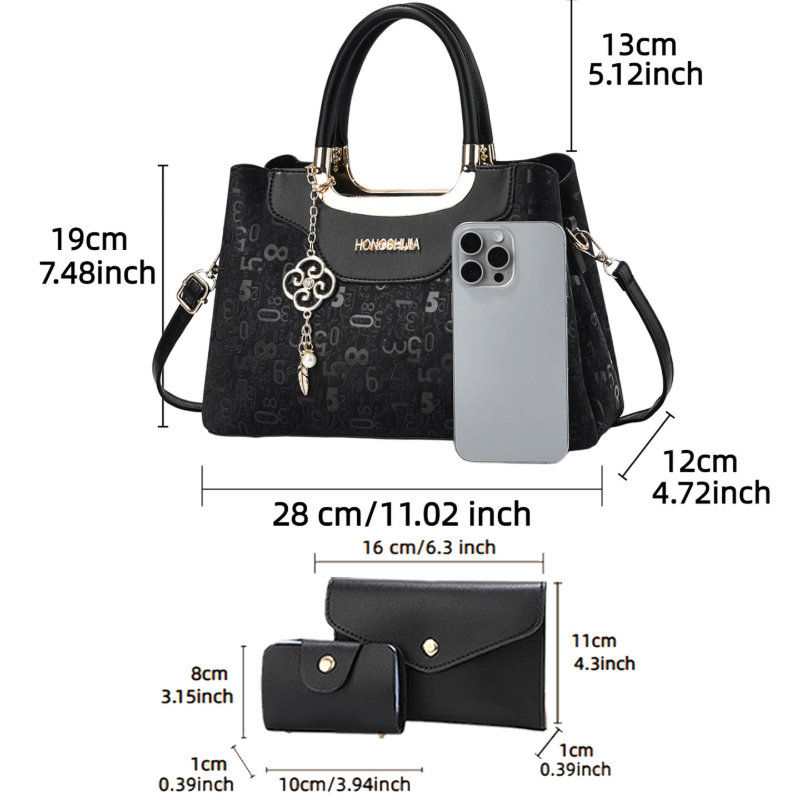 مجموعة حقائب يد نسائية من 3 قط - مراجعة Luxury Bags With Zipper وسعره