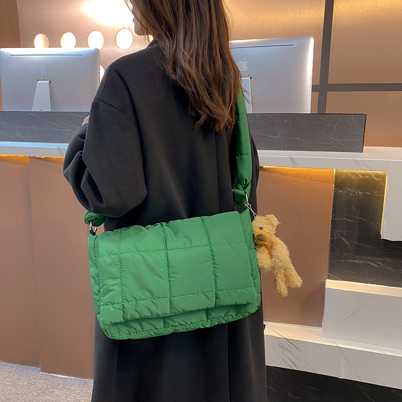 الشتاء أسفل القطن المرأة حقيبة - مراجعة Luxury Bags Green وسعره