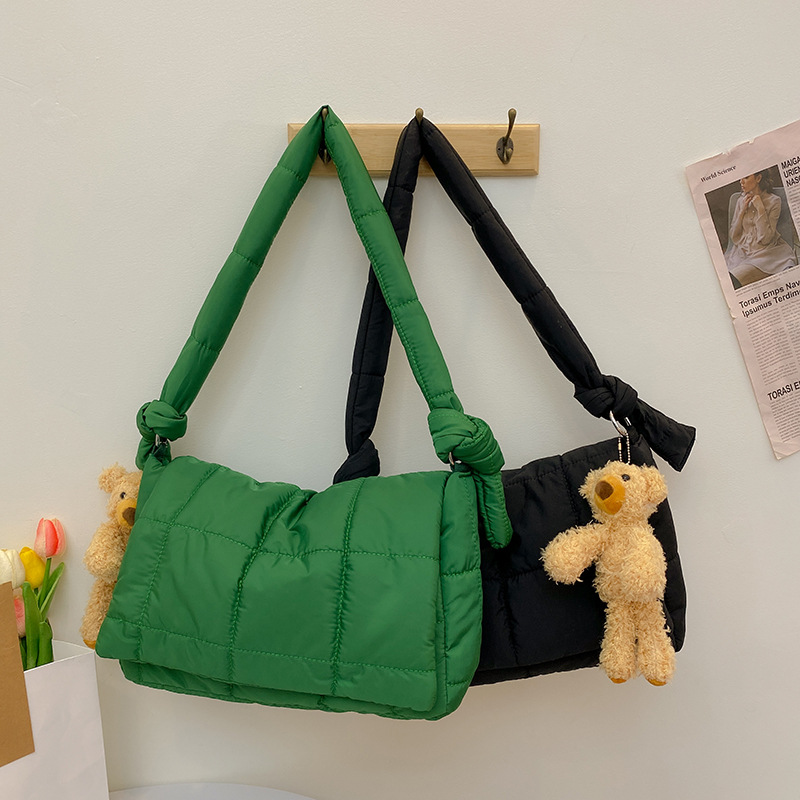 الشتاء أسفل القطن المرأة حقيبة - مراجعة Luxury Bags Green وسعره
