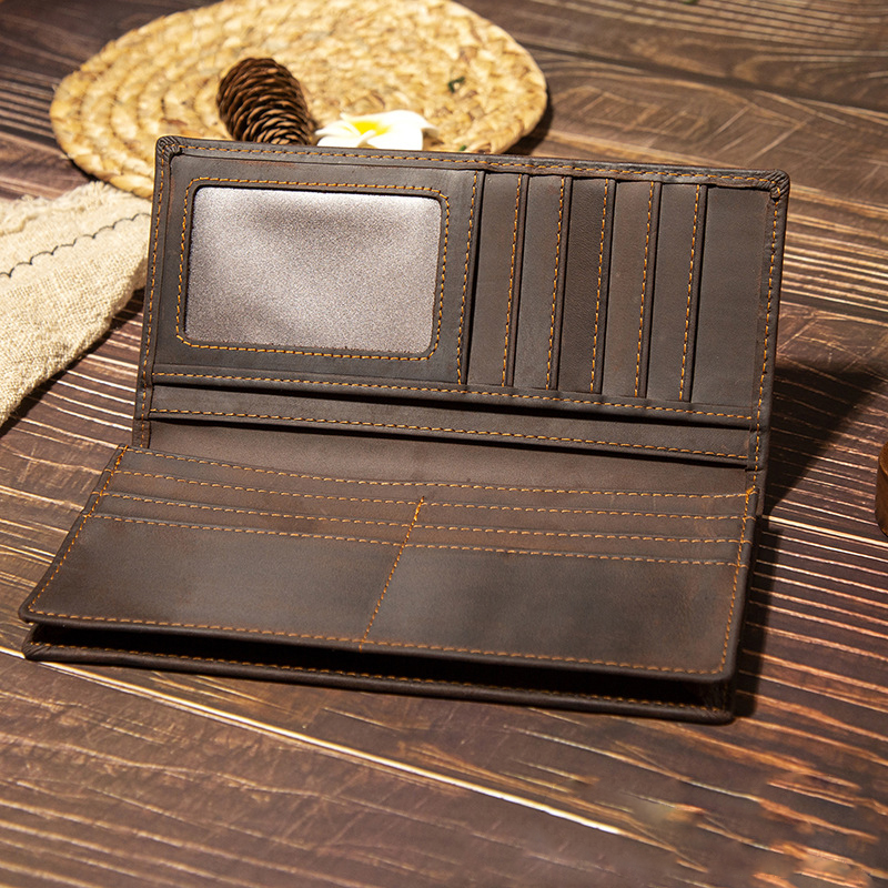 محفظة رجالية طويلة من الجلد ال - مراجعة Wristlet Wallet Zipper وسعره