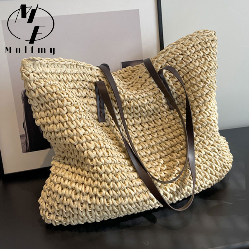 حقائب يد كبيرة من القش المنسوج - مراجعة Luxury Bags Collection وسعره