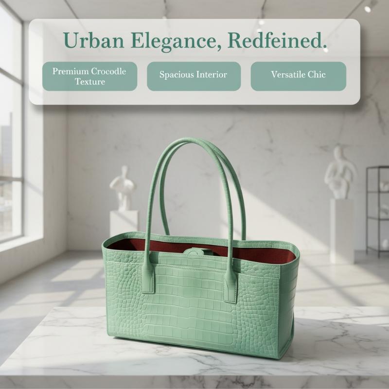 حقيبة جلدية فاخرة بنقشة التمسا - مراجعة Luxury Bags Green وسعره