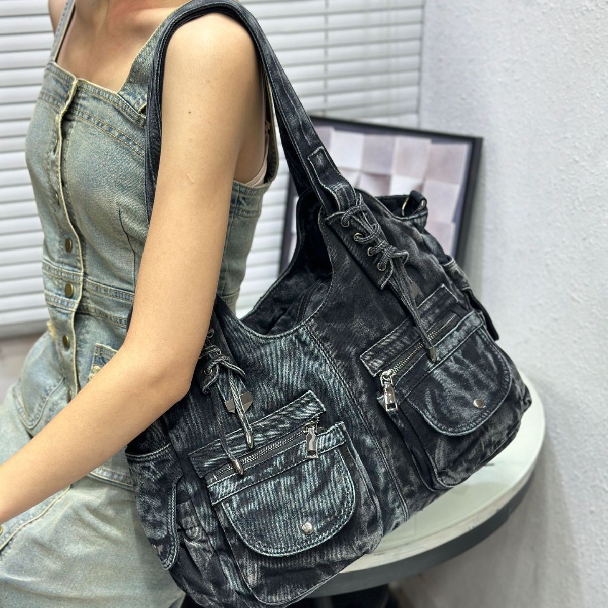 حقيبة نسائية من قماش الدنيم Y2 - مراجعة Wristlet Wallet Zipper وسعره