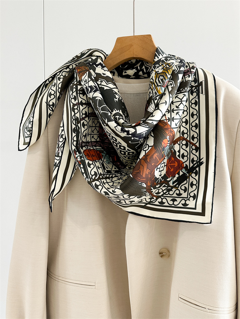 وشاح حريري فاخر 14 مم، باندانا - مراجعة Luxury Bags And Accessories وسعره
